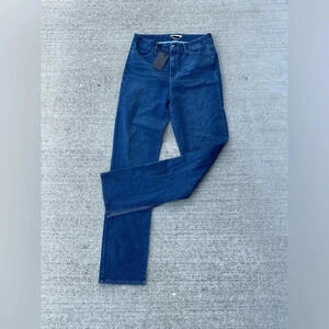 PAIGE Women's Straight Leg Jeans - Dark Blue